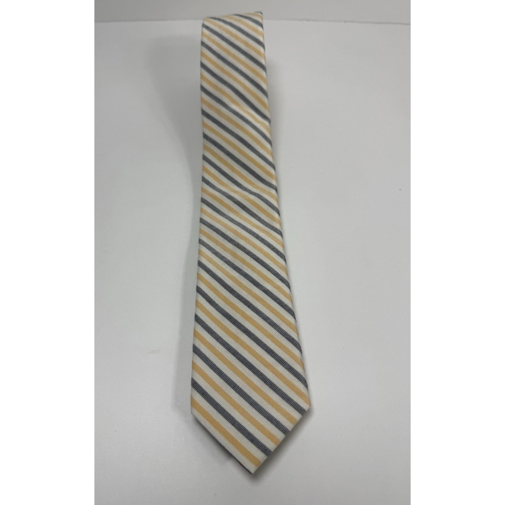 Nordstrom Men's Stripped Neck Tie Black Orange White